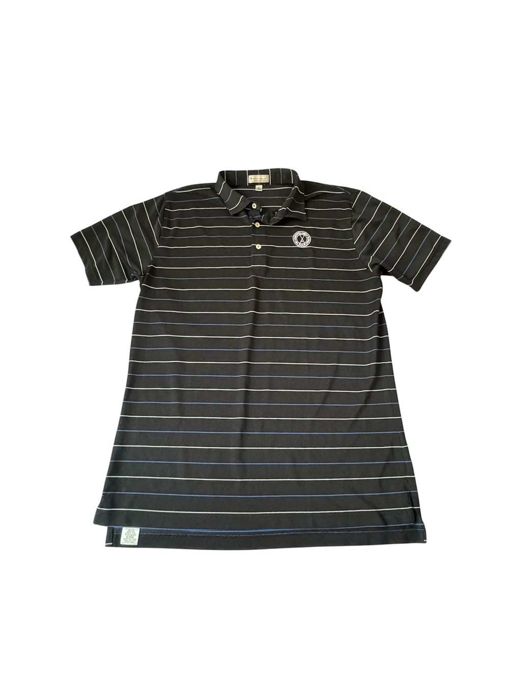 Peter Millar Summer Comfort Golf Striped Performance Polo Shirt Size XL